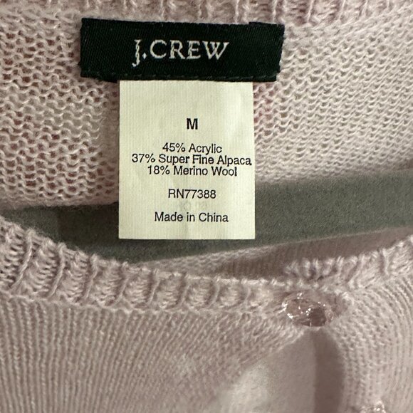 JCrew | Cardigan Sweater w/Clear Buttons | Lavender | Size M - Picture 2 of 10
